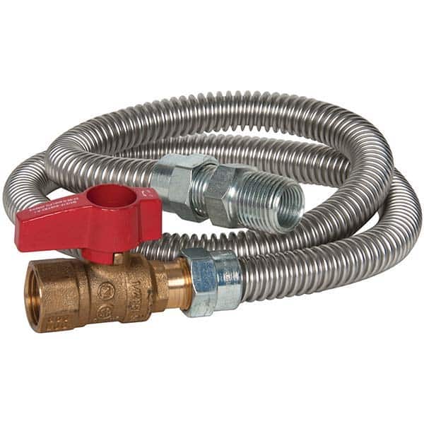 Dormont 20-3135-18 1/2" Inlet, 1/2" Outlet MIP x FIP with Straight Ball Valve Gas Connector 