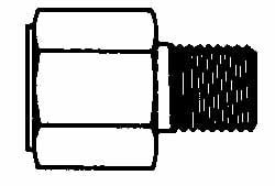 Gas Connector Fittings; Type: Straight Fitting ; End Connections: FL x MIP ; Fitting Size: 5/8 x 1/2 (Inch); Thread Size: 15/16-16