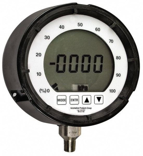 Made in USA PG10-0015-GB Pressure Gauge: 4-1/2" Dial, 15 psi, 1/4" Thread, Lower Mount Image