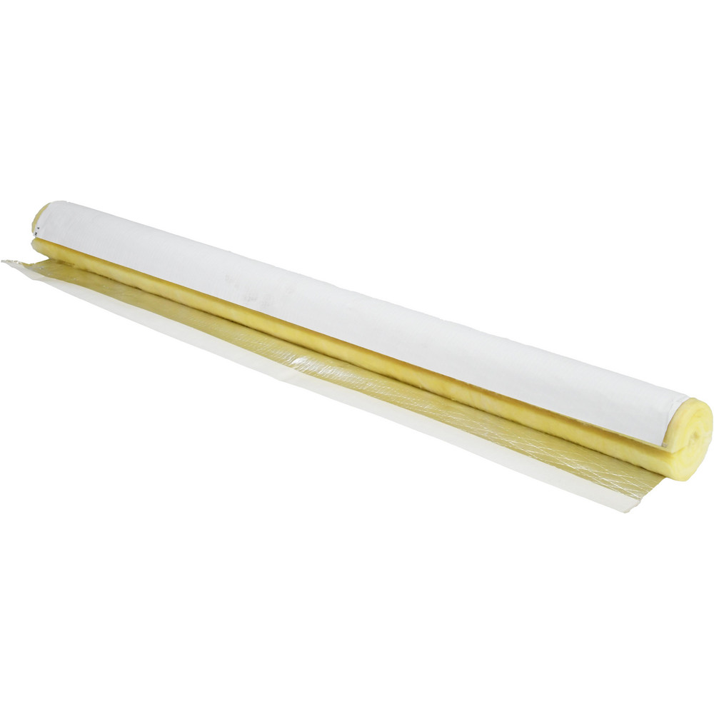 1" Thick x 1/2" Pipe x 3' Long, Fiberglass Rigid Pipe Insulation - 850&deg;F