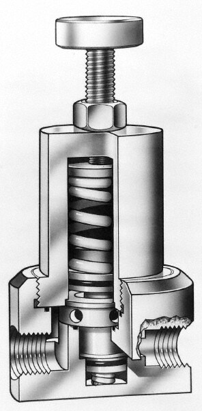 1/2 Inch Pipe, NPTF End Connection, PVC Pressure Regulating Valve
