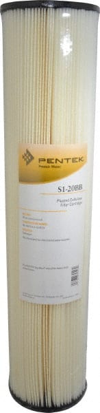 Pentair 155305-43 Plumbing Cartridge Filter: 4-1/2" OD, 20" Long, 20 micron, Resin Cellulose 