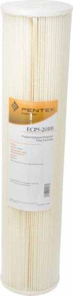 Pentair 255494-43 Plumbing Cartridge Filter: 4-1/2" OD, 20" Long, 5 micron, Cellulose Polyester 