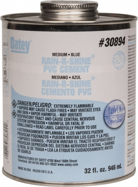 32 oz Medium Bodied Cement - Blue, Use with PVC up to 6" Dia