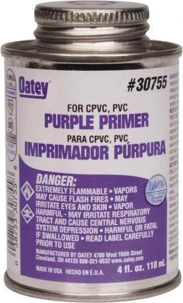 4 oz All Purpose Primer/Cleaner - Purple, Use with PVC & CPVC