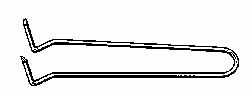 Pipe Hook: 1/2" Pipe, Steel
