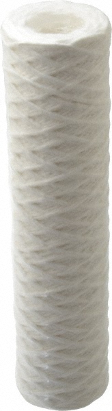 Plumbing Cartridge Filter: 2-1/2" OD, 10" Long, 1 micron, Cotton - 10" Long