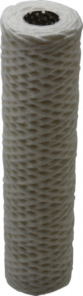 Plumbing Cartridge Filter: 2-1/2" OD, 10" Long, 50 micron, Cotton