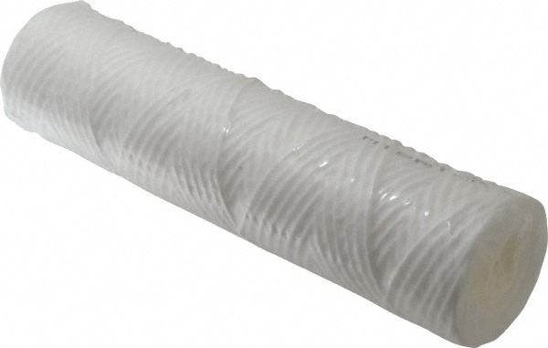 Plumbing Cartridge Filter: 2-1/2" OD, 10" Long, 20 micron, Polypropylene Cotton