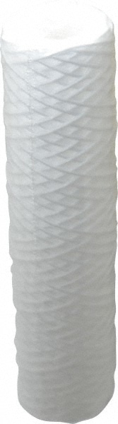 Plumbing Cartridge Filter: 2-1/2" OD, 10" Long, 50 micron, Polypropylene Cotton