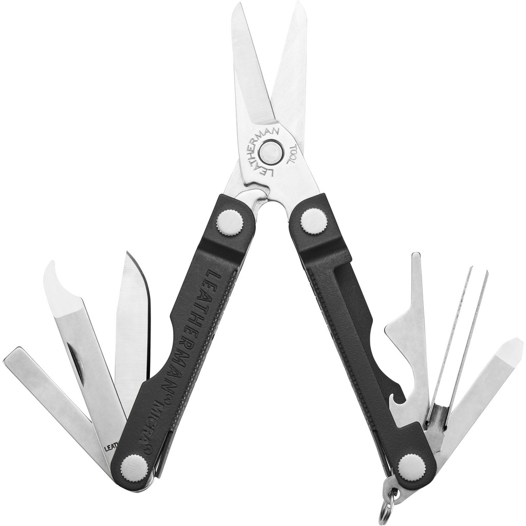 Leatherman Multi-Tools: Type: Keychain Multi-Tool; Number of Functions: 10; Tool Material: Stainless Steel; Closed Length: 2.5 | Part #833177