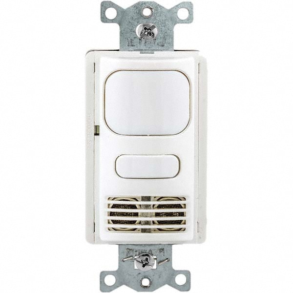 Motion Sensing Wall Switches; Switch Type: Occupancy or Vacancy Sensor Duel Switch ; Sensor Type: Ultasonic; Infared ; Coverage (Sq. Ft.): 1000 ; Adjustment Type: Self-adjusting Delay ; Color: White ; Recommended Environment: Indoor