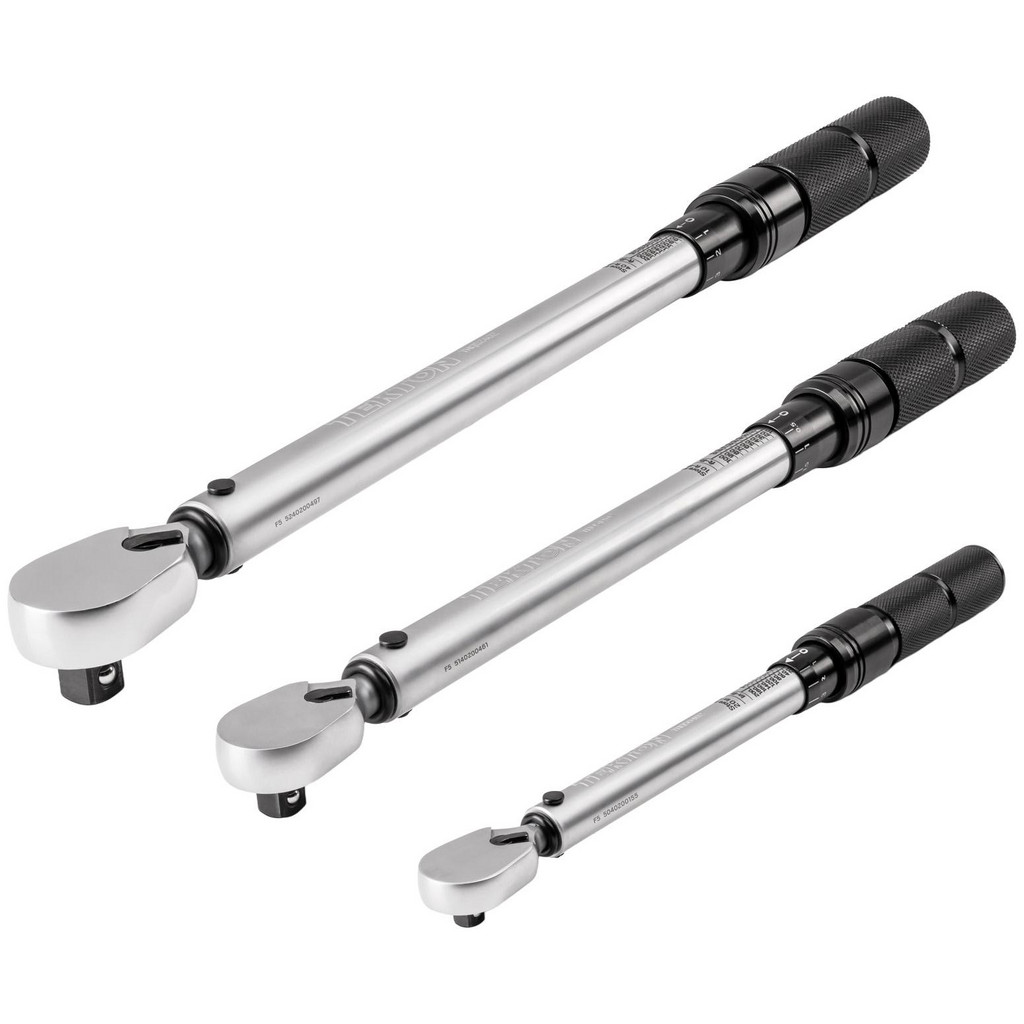 Tekton Micrometer Torque Wrench: 1/4, 3/8 & 1/2 Drive, Square Drive, Inch Pound & Foot Pound - 19.1000" OAL, Ratcheting | Part #TRQ95901