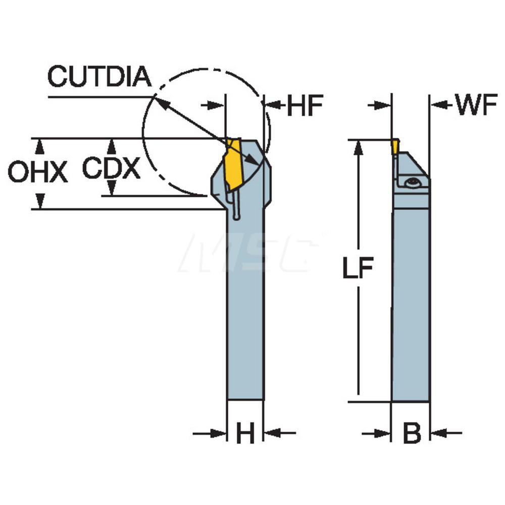 Sandvik Coromant Indexable GroovingCutoff Toolholder LF123E04308B