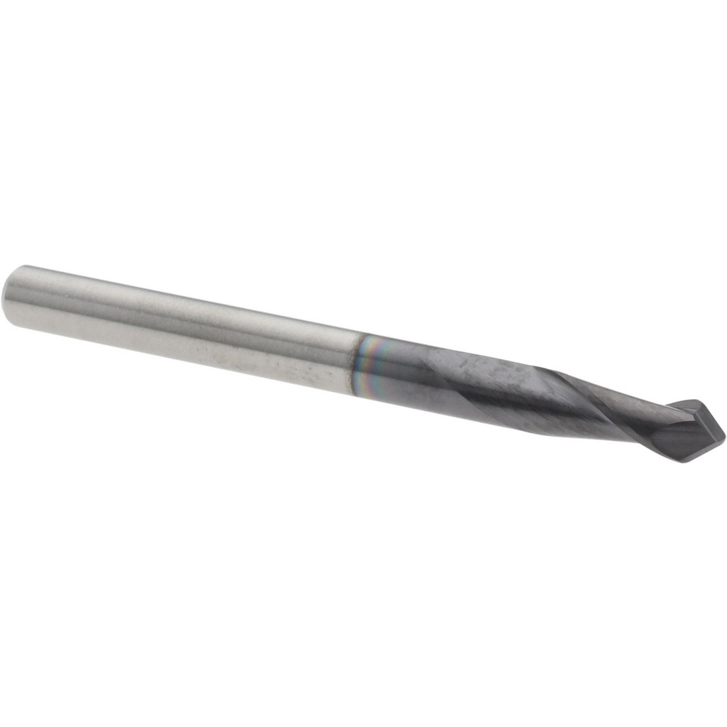 Harvey Tool Spotting Drill: 1/8" Dia, 82 deg, 1-1/2" OAL, Solid Carbide - 3/8" Flute Length, 1/8" Shank Dia, AlTiN Finish, Right Hand Cut