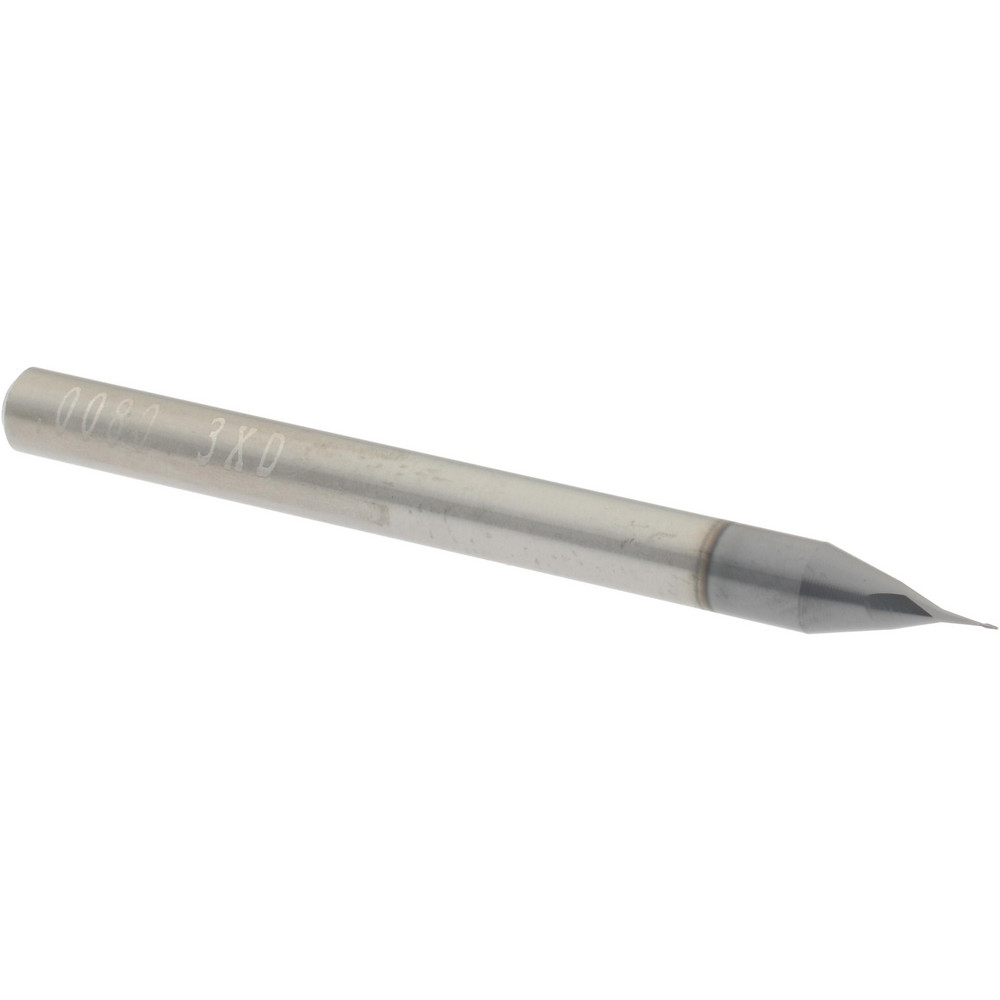 14796884 Square End Mill: 0.008" Dia, 0.024" LOC, 2 Flutes, Solid Carbide  
