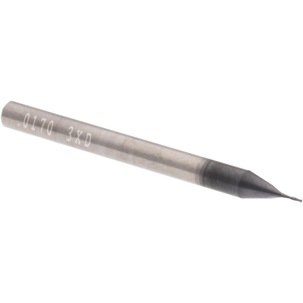 14796893 Square End Mill: 0.017" Dia, 0.051" LOC, 2 Flutes, Solid Carbide  