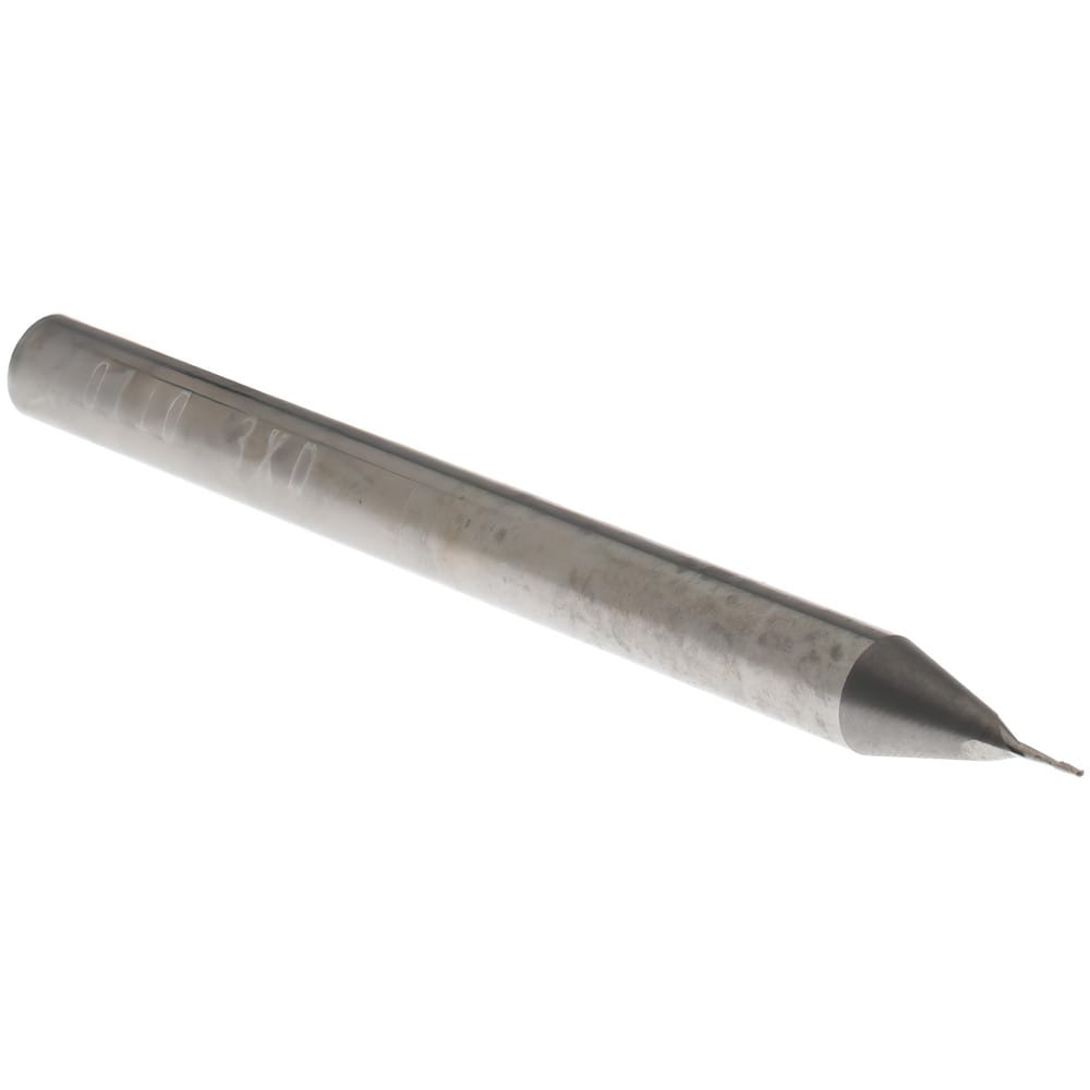 Ball End Mill: 0.011" Dia, 0.033" LOC, 2 Flute, Solid Carbide