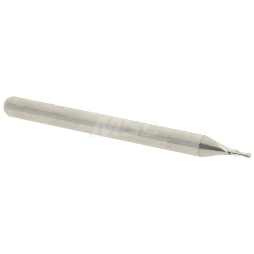 Ball End Mill: 0.0330" Dia, 0.0990" LOC, 2 Flute, Solid Carbide