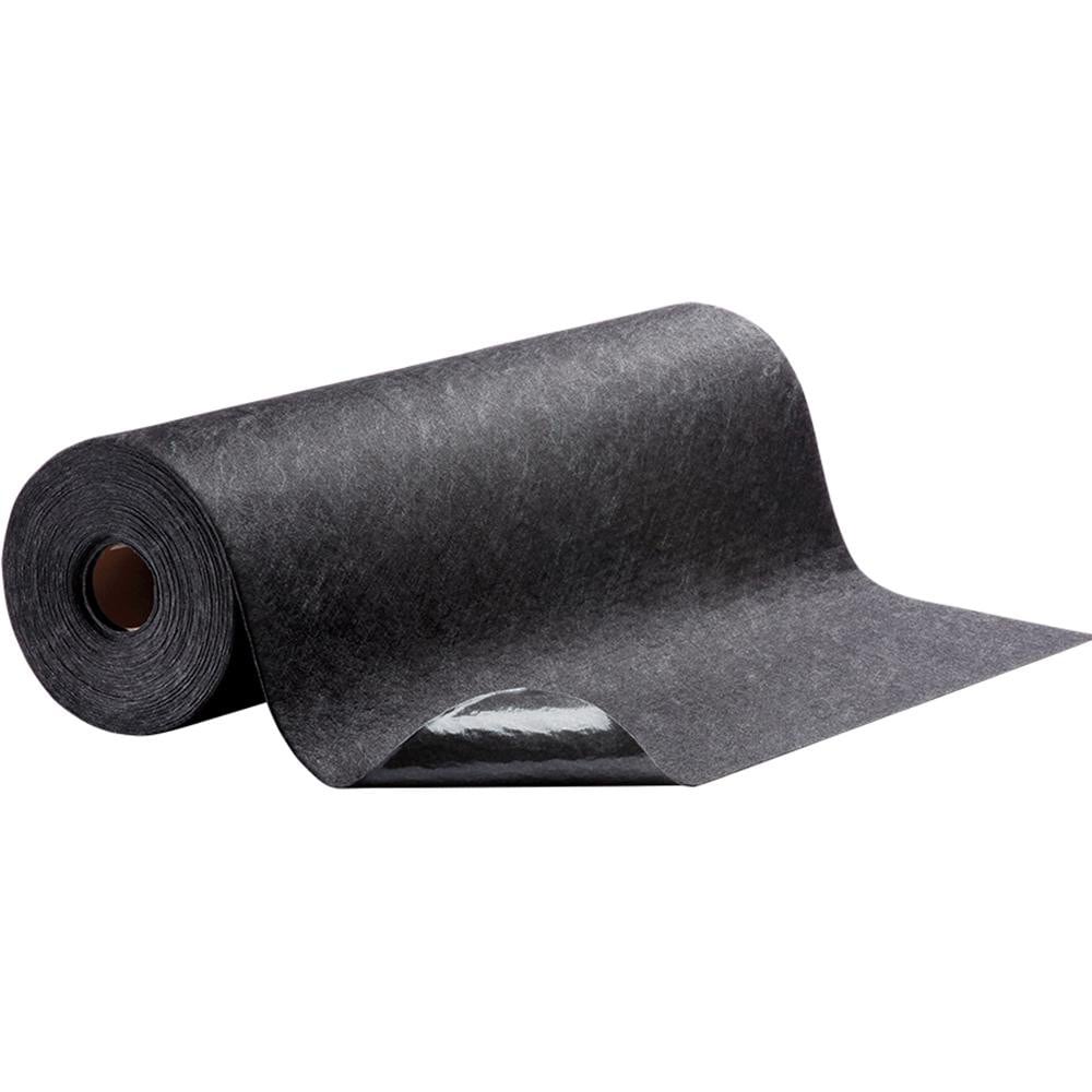 Pads, Rolls & Mats; Product Type: Roll ; Application: Universal ; Overall Length (Feet): 100.00 ; Total Package Absorption Capacity: 11.5gal ; Material: Polypropylene; Proprietary Adhesive Material