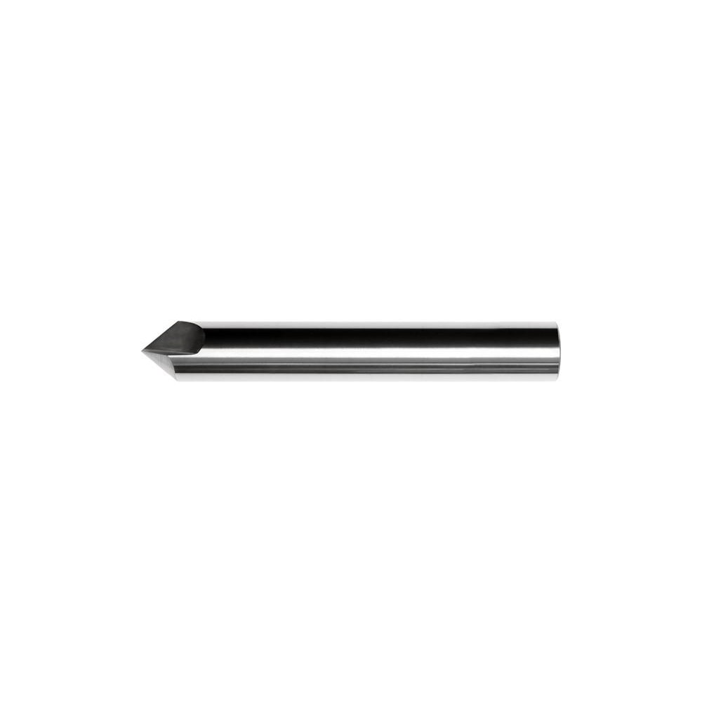 Chamfer Mill: 0.25" Dia, 2 Flutes, Solid Carbide