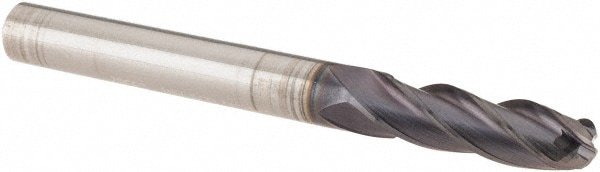 Guhring 9031650047600 Ball End Mill: 0.1875" Dia, 0.625" LOC, 4 Flute, Solid Carbide Image