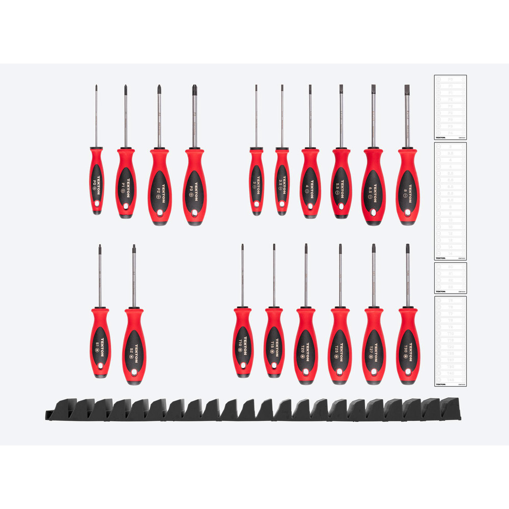 Screwdriver Set And Rack Tekton - Screwdriver Sets: Screwdriver Types Included: Slotted, Torx ...