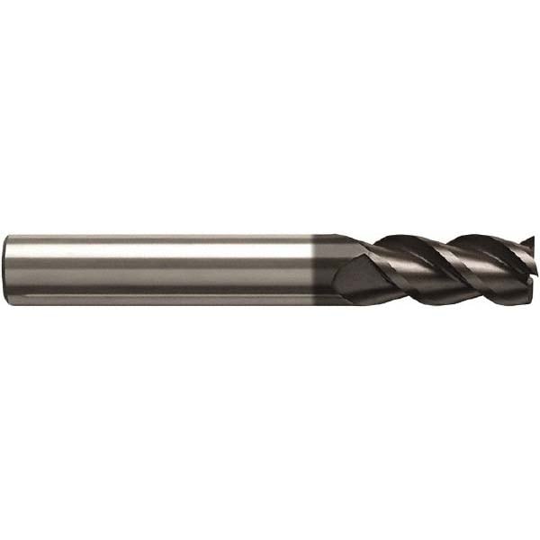1//2 x 1//2 x 5//8 x 3 w//1-3//8 Reach 3 Flute 0.1250 Radius Carbide End Mill-ZrN
