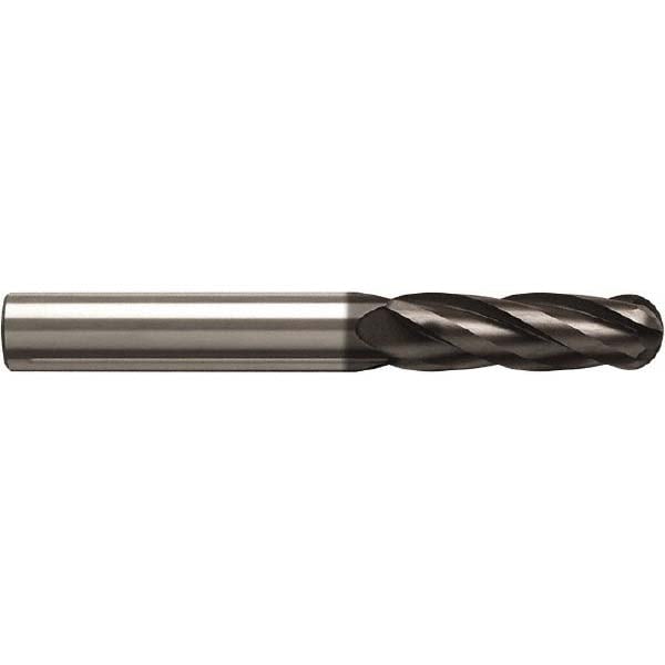 Seco - 8mm Diam, 40mm LOC, 4 Flute Solid Carbide Ball End Mill ...