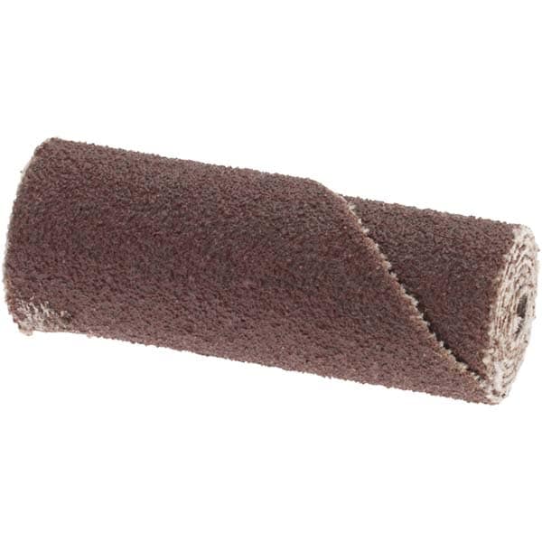 Straight Cartridge Roll: 1/2" Dia, 80 Grit, Aluminum Oxide