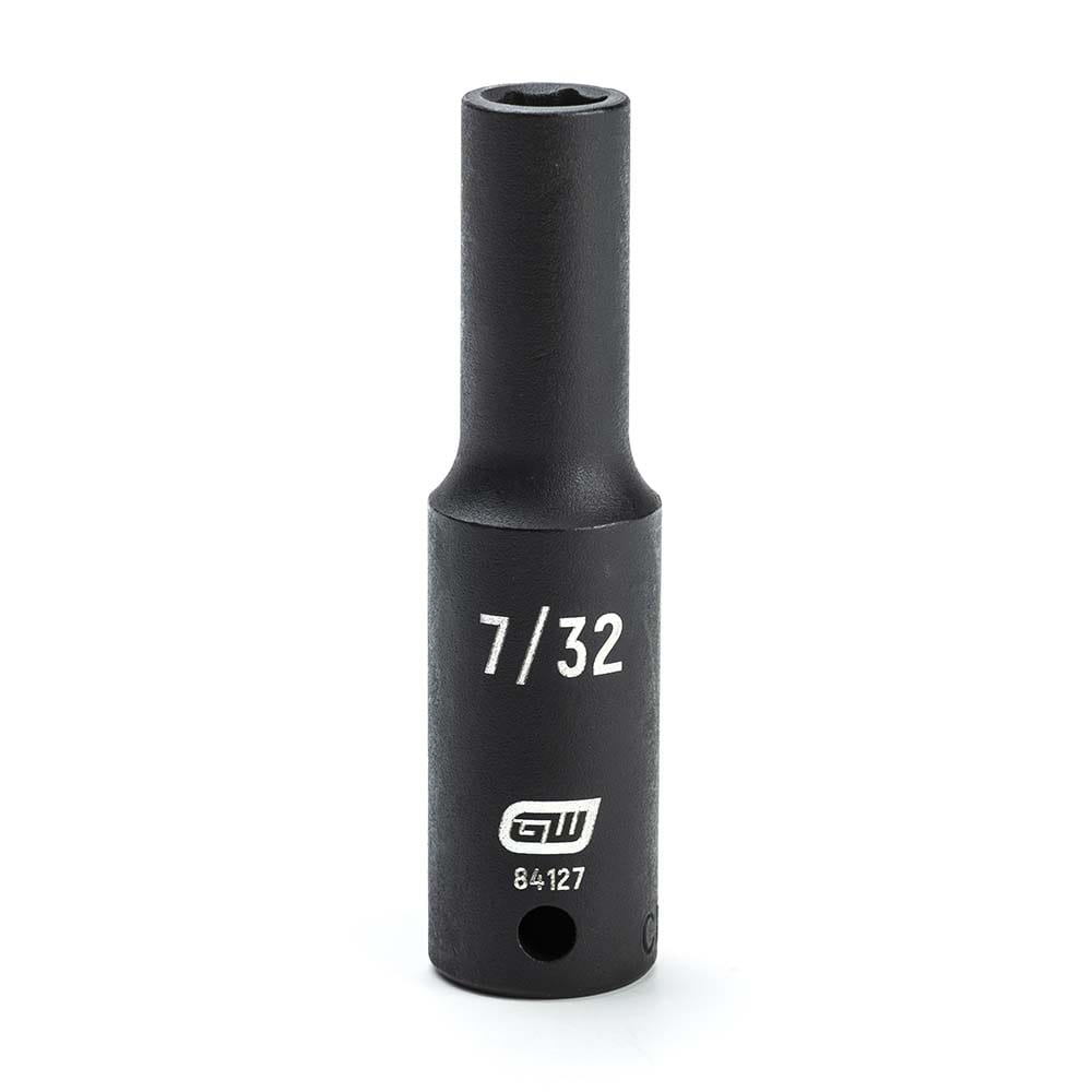 Impact Socket: 1/4" Drive, 7/32" Socket, Hex Drive
