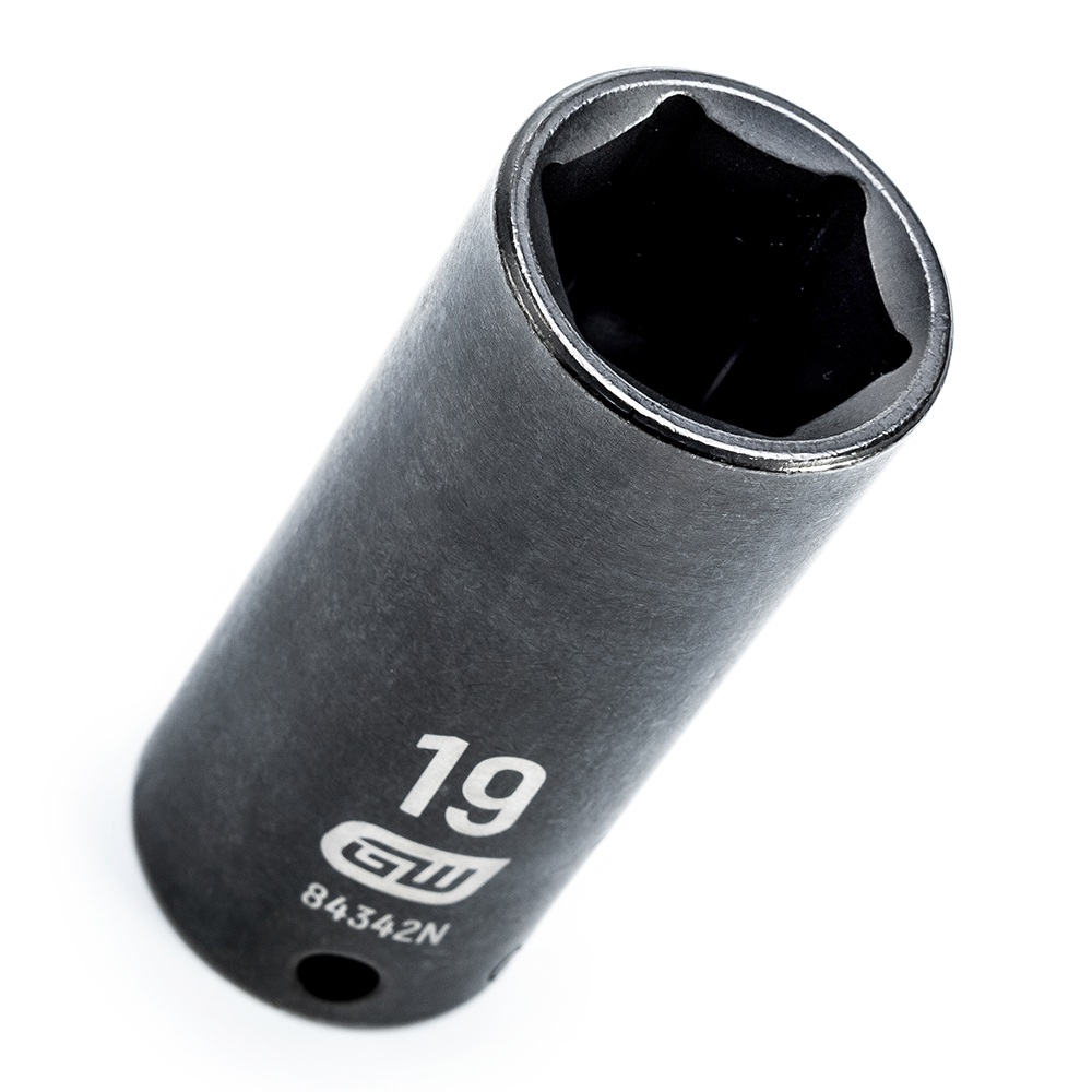 GEARWRENCH Impact Socket 3/8" Drive, 19mm Socket, Hex Drive MSC Direct