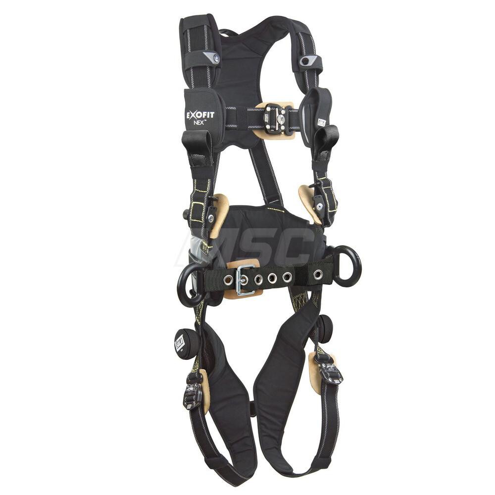 Fall Protection Harnesses: 420 Lb, Construction Style, Size Small, For Positioning Retrieval & Rescue, Nomex & Kevlar, Back & Side