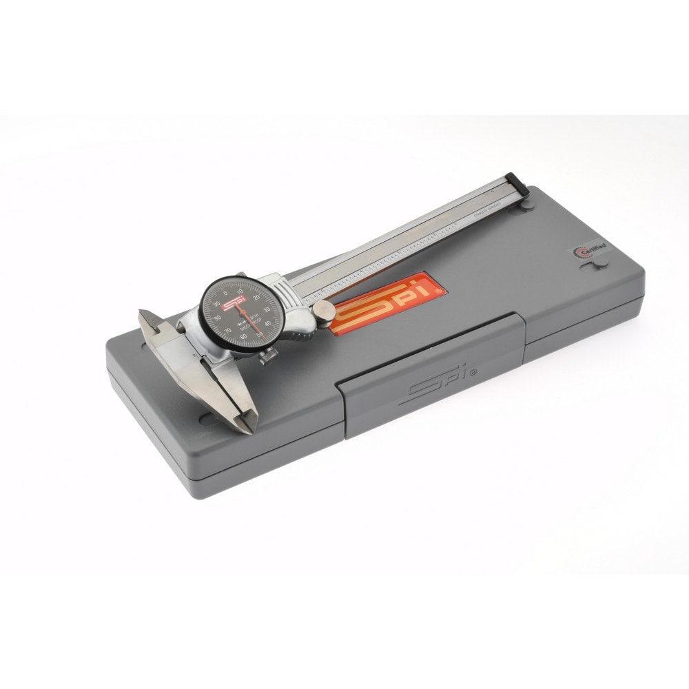 Dial Caliper: 6'' Range, 0.001'' Graduation, 0.1'' per Revolution