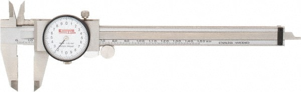 SPI CMS160725021 Dial Caliper: 150 mm Range, 0.02 mm Graduation, 2 mm per Revolution Image