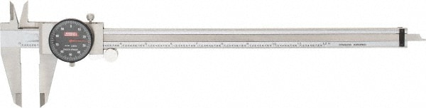 SPI CMS160725016 0" to 12" Range, 0.001" Graduation, 0.1" per Revolution, Dial Caliper Image