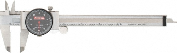 SPI CMS180612007 Dial Caliper: 6 Range, 0.001 Graduation, 0.1 per Revolution Image