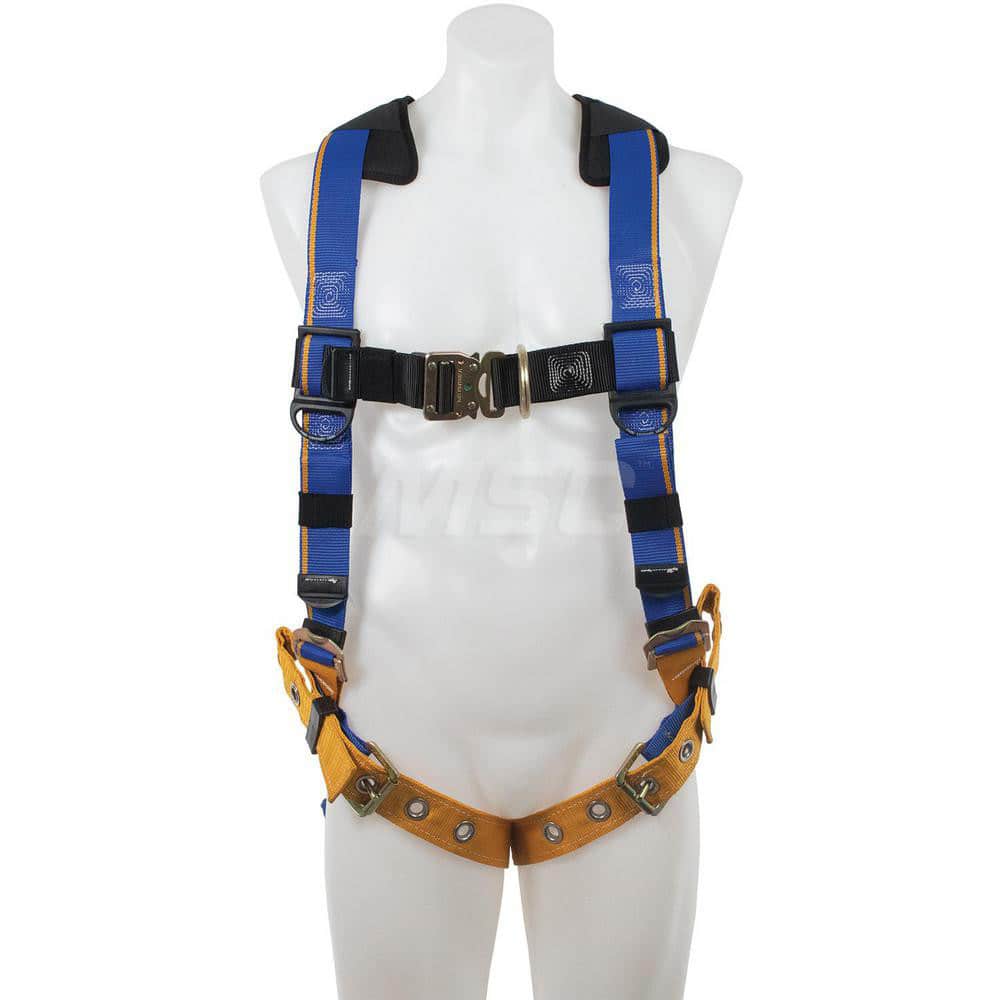 Fall Protection Harnesses: 400 Lb, Back and Side D-Rings Style, Size X-Large, For Climbing, Back & Hips