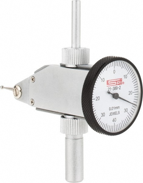 SPI 21-389-2 Dial Test Indicators: 0.8 Min, 0-40-0, 0.013 mm Accuracy, Vertical Image