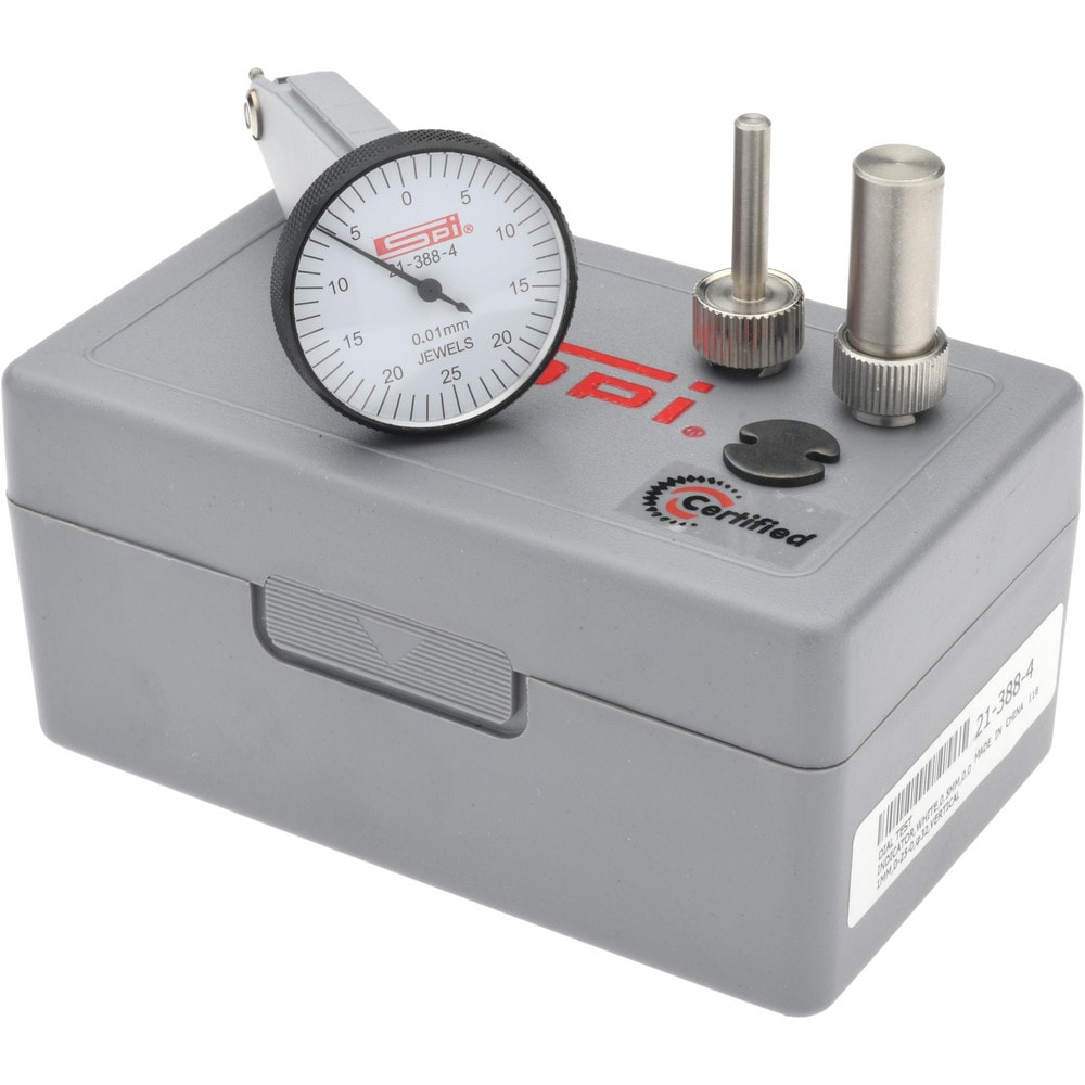 SPI CMS160726108 Dial Test Indicators: 0.5 Min, 0-25-0, 0.013 mm Accuracy, Vertical Image