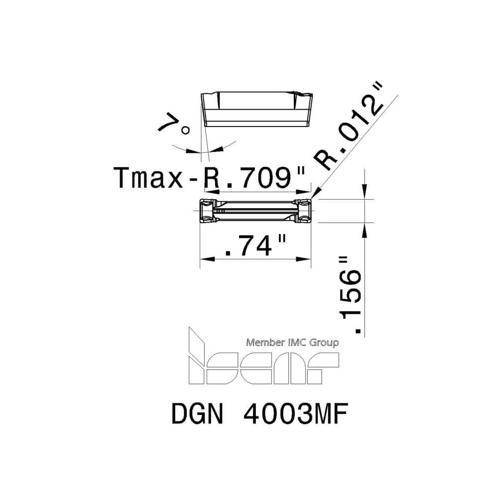 イスカル ドゥーグリップ 突っ切り加工用チップ DGN DGNC DGNM-C IC328