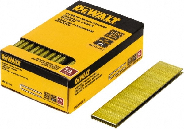 Construction Staple: 1/4" Wide, 1-1/4" Long, 18 Gauge