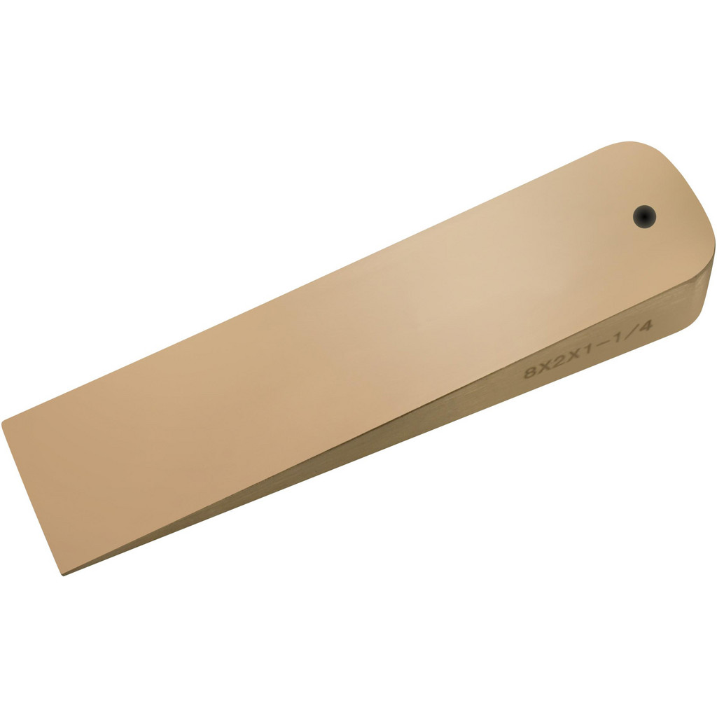 CS Unitec Flange Wedge w/ Lanyard Hole: 0.25" Max Thickness, 0.53" Long, Aluminum Bronze, Non-Sparking - Low-Magnetism, Corrosion Resistant
