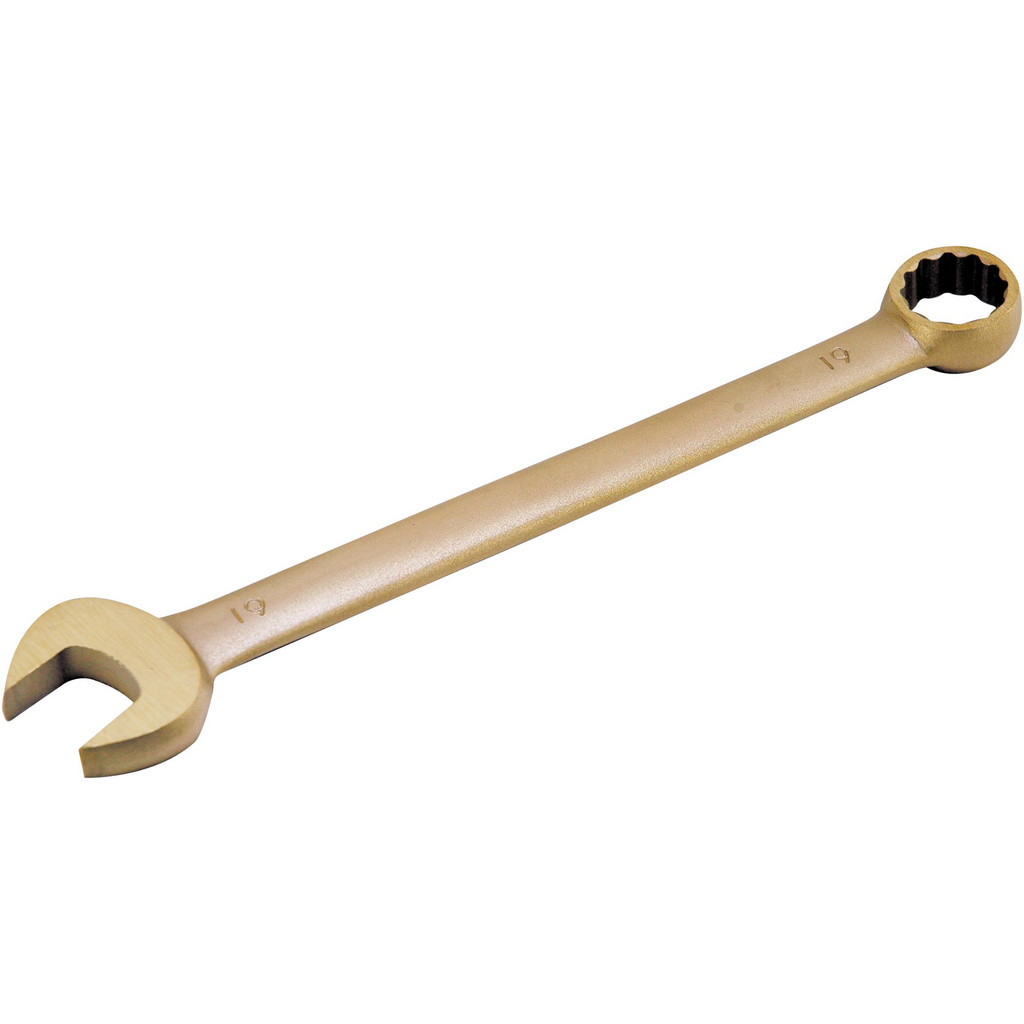CS Unitec Combination Wrench: 25/32" Head Size, 12 deg Offset - 8-3/16" OAL, Beryllium Copper, Plain Finish, Tether Capable | Part #EX206-065UB
