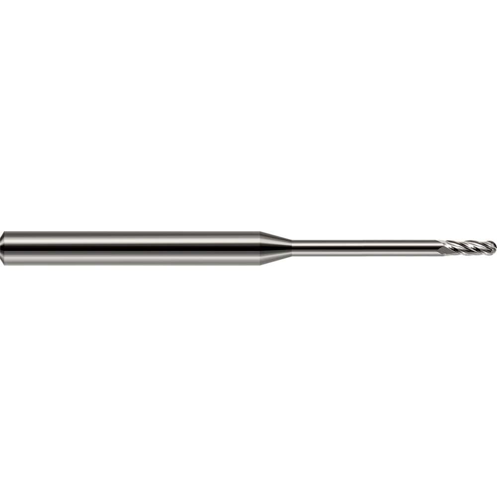 Harvey Tool 950210 Ball End Mill: 0.01" Dia, 0.03" LOC, 2 Flute, Solid Carbide Image