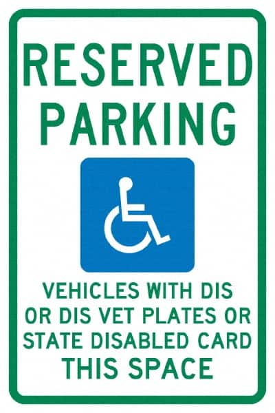 AccuformNMC - ADA Traffic & Parking Sign: Rectangle, 