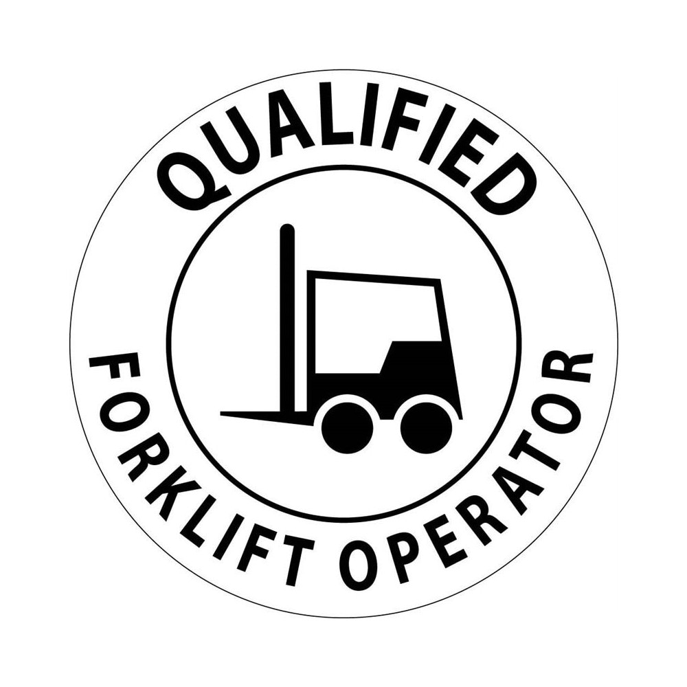 Nmc Pack Of 25 Qualified Forklift Operator Hard Hat Labels 37666104 Msc Industrial Supply 