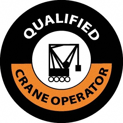 AccuformNMC - Pack of 25 Qualified Crane Operator, Hard Hat Labels ...