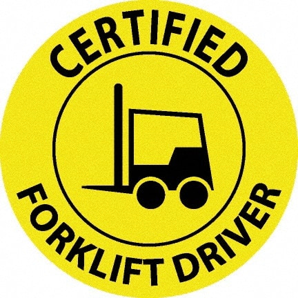 Certified Forklift Driver Hard Hat StickerLift Truck Helmet Decal Tow Motor 