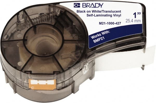 Brady 110928 Label Maker Label: Translucent & White, Vinyl 